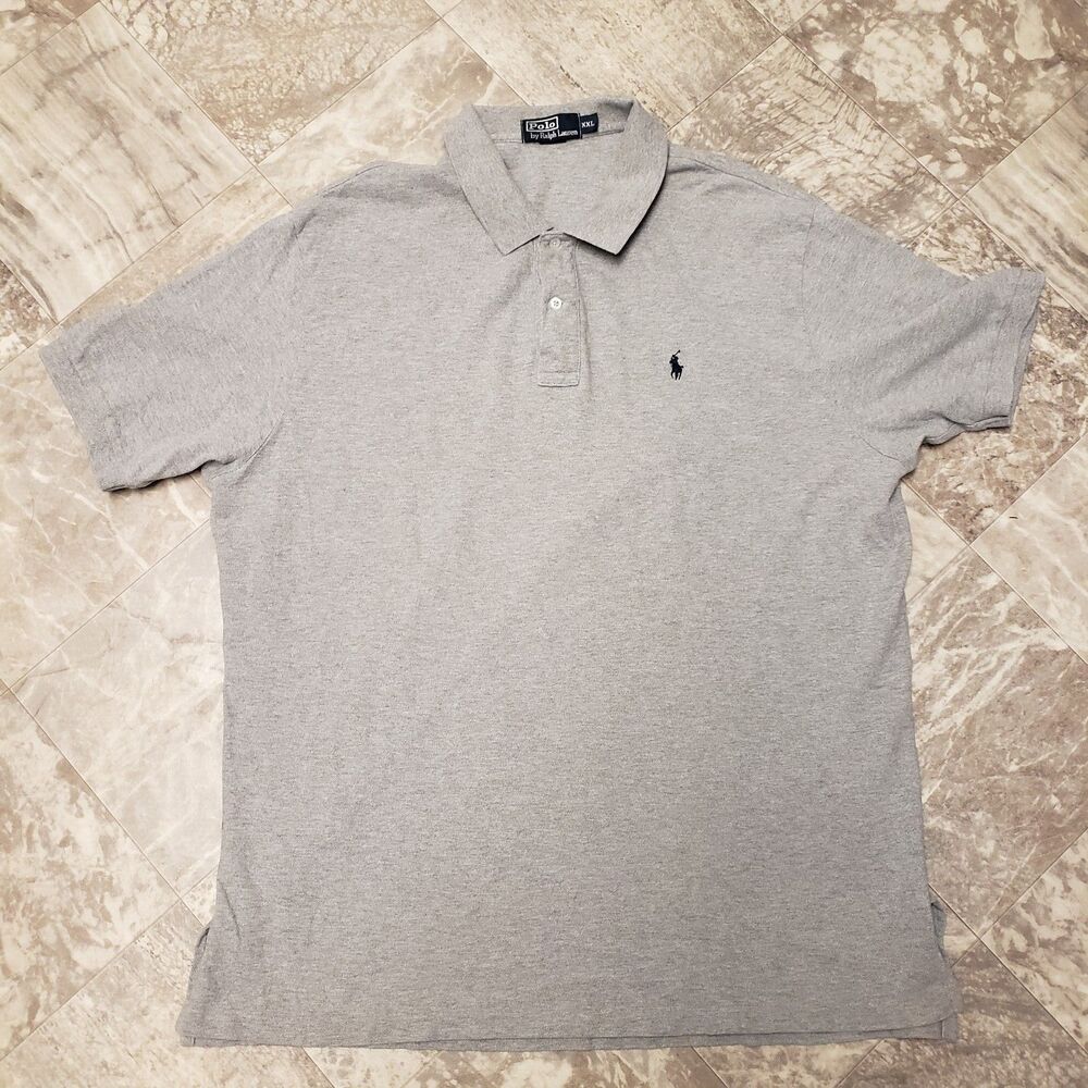 Polo Ralph Lauren Grey Short Sleeve Polo Shirt Size XXL